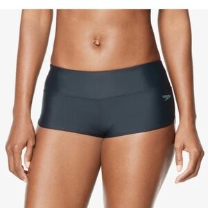 Speedo Charcoal Boyshort Swim Bottoms